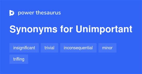 unimportant thesaurus